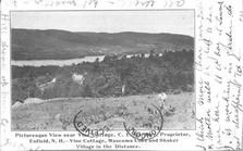 SA1652 - View of Mascoma Lake and Shaker village in distance; identified on front., Winterthur Shaker Photograph and Post Card Collection 1851 to 1921c
